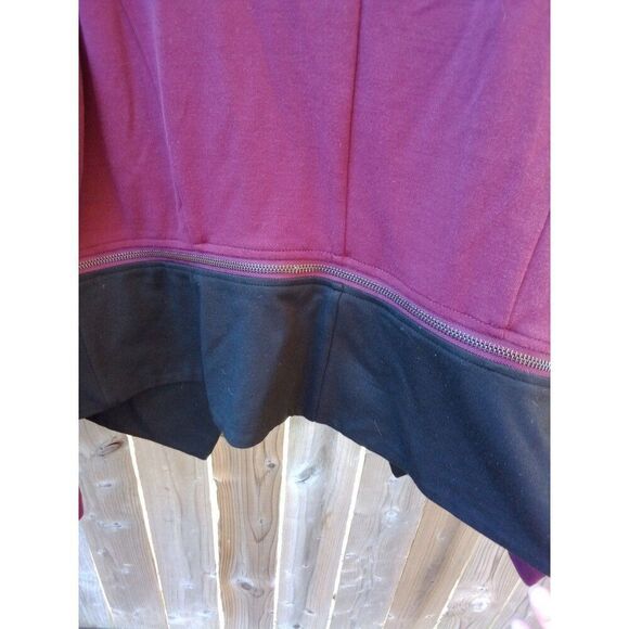 Torrid Color Block Shawl Collar Blazer Cardigan Black & Maroon Red 2X #10416601 - Picture 7 of 10